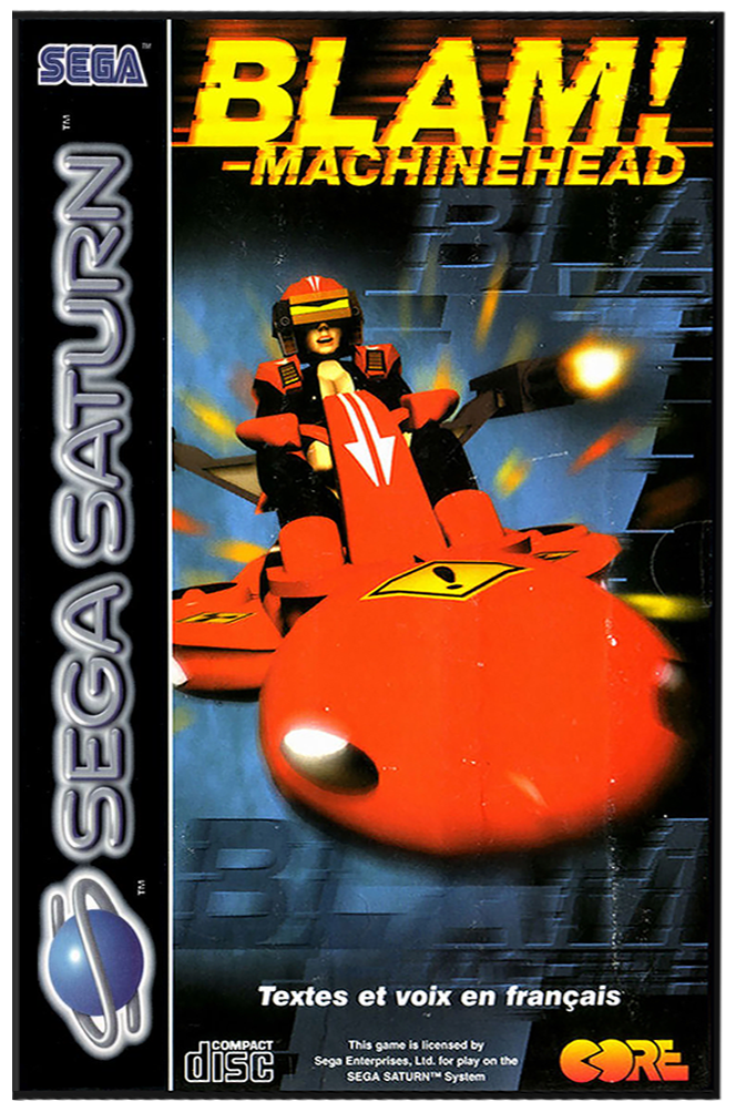 Blam Machinehead box art for Sega Saturn